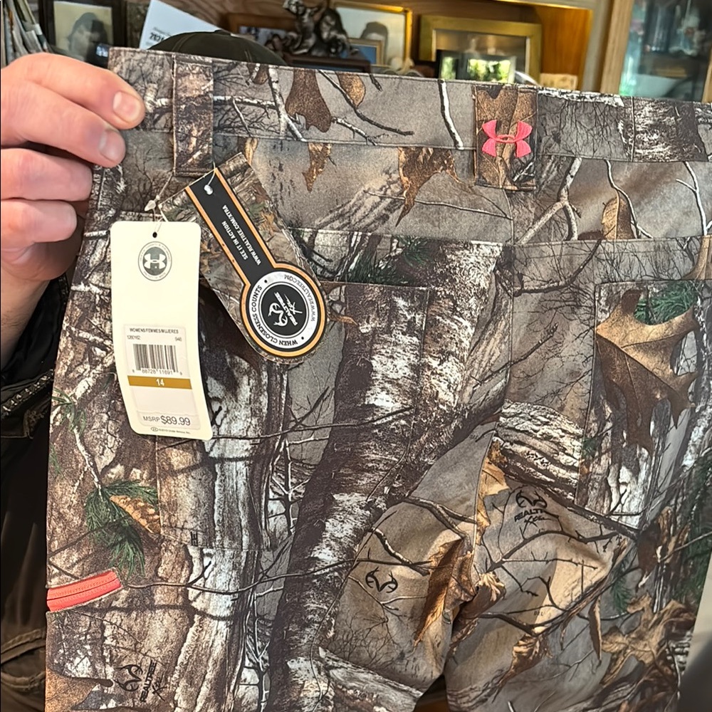 Camo Pants with Pink Logo